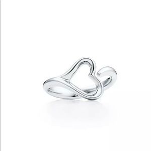 Tiffany & Company Elsa Peretti Open Heart Ring Size 6